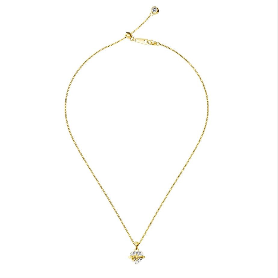 Jewelyna™ | Gold Bow Heart Necklace | Limited Drop