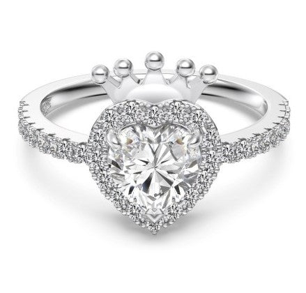 Jewelyna™ | Lovely Silver "Princess Crown " 925 Promise Ring ( NEW )
