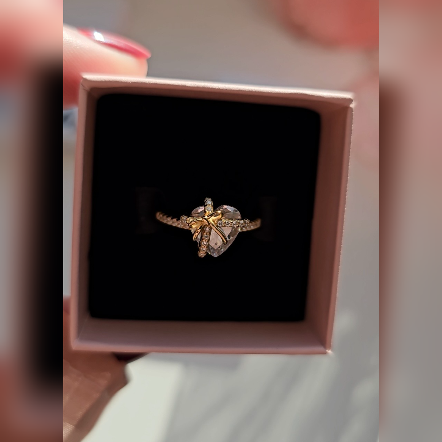 Gold Heart Promise Ring | Jewelyna